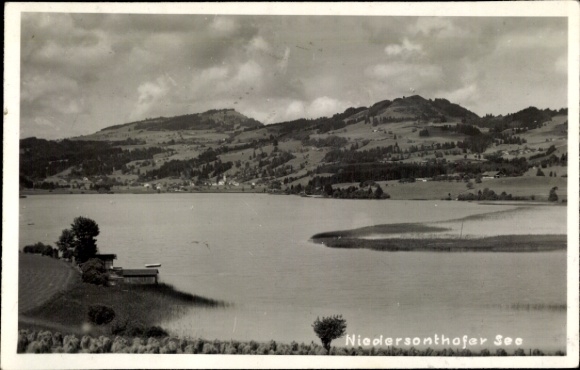 Photo Postcard Niedersonthofen Waltenhofen in the Oberallgäu, Niedersonthofer Lake, Panorama