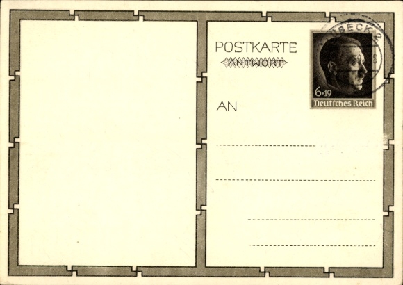 Postal stationery Postcard Führer and Reich Chancellor Adolf Hitler, well-wishers, BDM