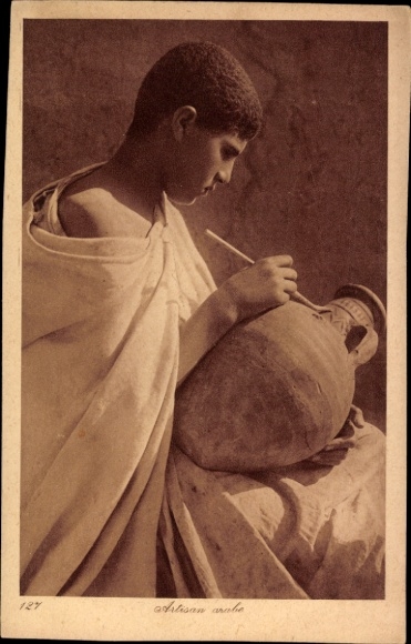 Ak Types d'Orient, Artisan arabe, Arabische kleischilder