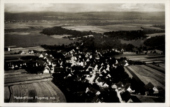 Postcard Nabern Kirchheim unter Teck Württemberg, aerial photograph