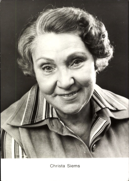 Ak Schauspielerin Christa Siems, Portrait