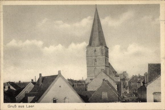 Ak Laer in Westfalen, Teilansicht, Kirche