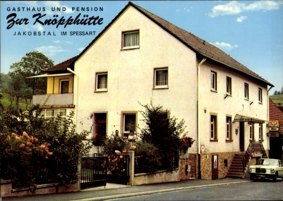 Postcard Jakobsthal Heigenbrücken in the Spessart Lower Franconia, GasthausZur Knöpphütte