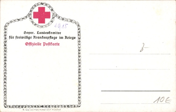 Artist Postcard Hoffmann, Anton, soldier on the battlefield, voluntary nursing in the war