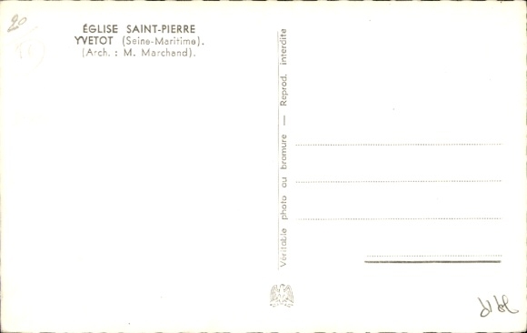 Postcard Yvetot Seine Maritime, Church of St. Pierre