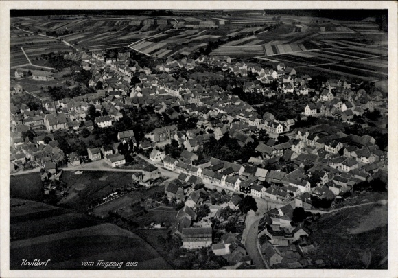 Postcard Krofdorf Gleiberg Wettenberg in Hesse, aerial photograph