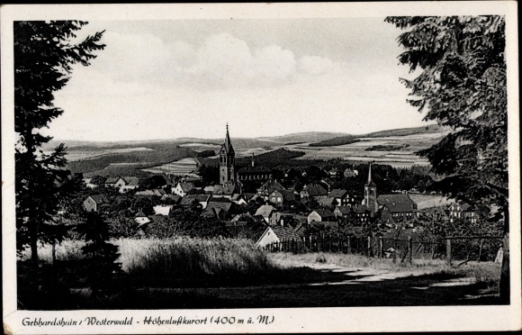 PC Gebhardshain in the Westerwald, town view