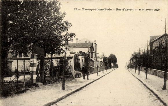 Ak Rosny sous Bois Seine Saint Denis, Rue d'Avron
