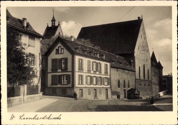 KP Bazylea Szwajcaria, St. Leonhardskirche, tramwaj