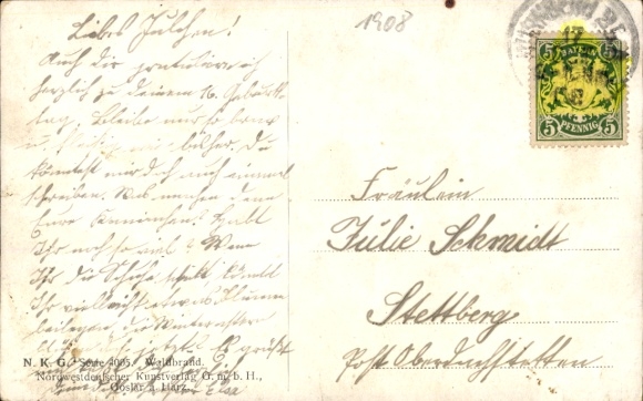 Artist Postcard Waldbrand, NKG