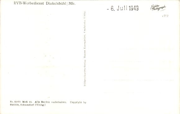 Ak Dinkelsbühl in Mittelfranken, Fliegeraufnahme