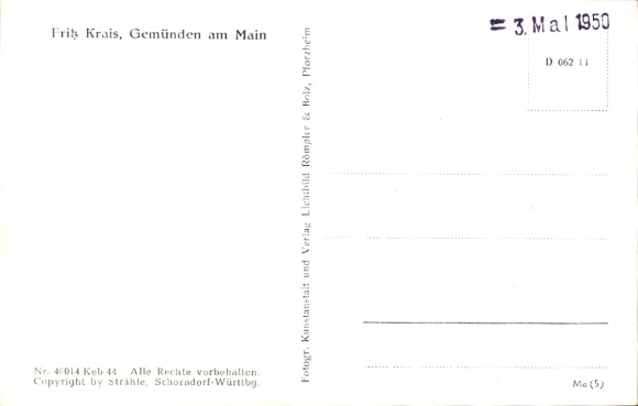 Postcard Gemünden am Main Lower Franconia, aerial photograph