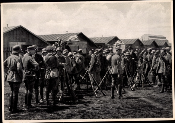Sammelbild Deutschland erwacht 16, SA alarmbereit gg. Marxisten, München Oberwiesenfeld 1. Mai 1923