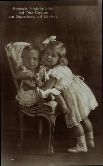 Postcard Princess Friederike Luise and Prince Christian of Brunswick and Lüneburg