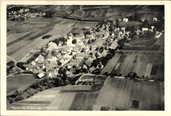 Postcard Markt Neuheim above Uffenheim in Middle Franconia, aerial photograph