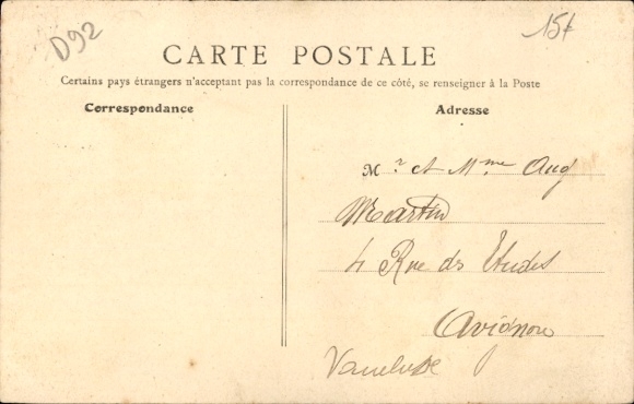 Postcard Levallois Perret Hauts de Seine, train station