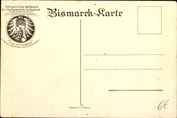 Postcard Otto von Bismarck, Duke of Lauenburg, Federal Chancellor, 80th birthday