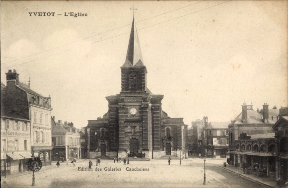 Postcard Yvetot Seine Maritime, Church