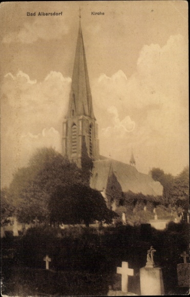 Ak Albersdorf in Dithmarschen, kerk