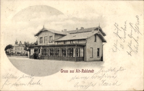 Postcard Hamburg Wandsbek Rahlstedt Altrahlstedt, Bahnhofshotel