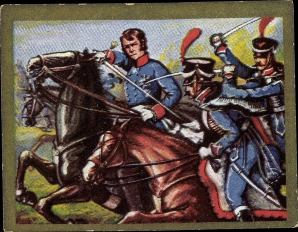 Sammelbild Alles für Deutschland Bild Nr. 148, Prinz Louis Ferdinand, Schlacht von Saalfeld 1806