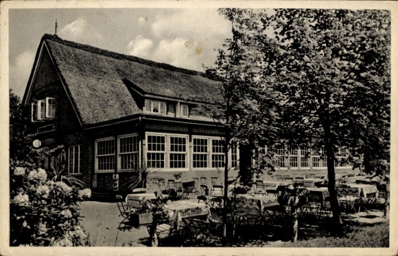 Postcard Rotenbek-Bergstedt Kuddewörde, Gasthaus Quellenhof, Garden