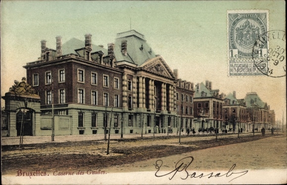 Postcard Brussels Brussels, barracks of leaders
