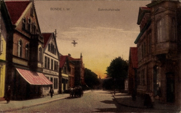Ak Bünde in Westfalen, Bahnhofstraße