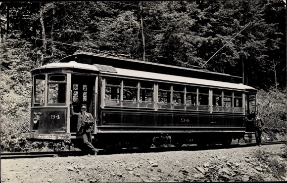 Photo Postcard New York USA, Southern New York Railway, tram, car 94 on the track