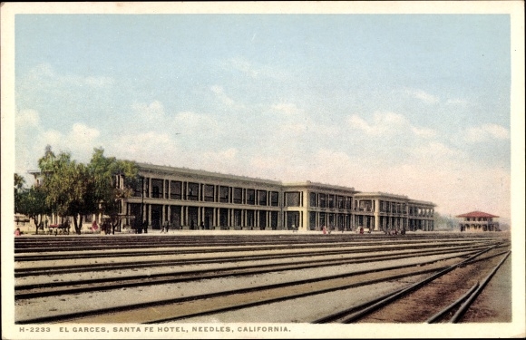 Postcard Needles California USA, El Garces, Santa Fe Hotel