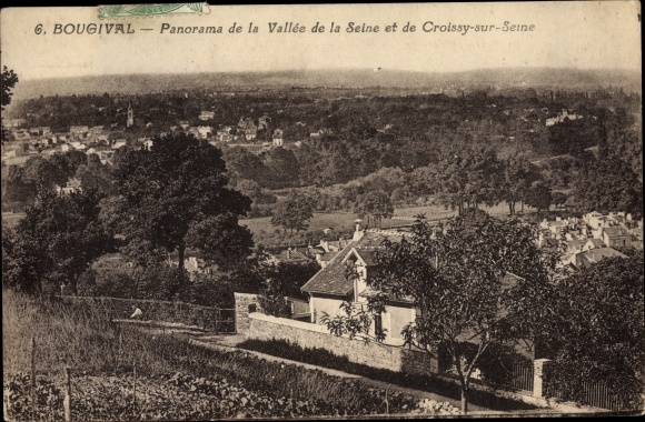 Ak Bougival Yvelines, Panorama de la Vallee de la Seine et de Croissy sur Seine