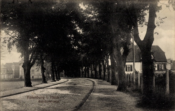 Postcard Rotenburg in Hannover Rotenburg an der Wümme, Bahnhofstraße
