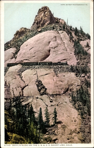 Ak Colorado Verenigde Staten, Devil's Slide op de CS CC Short Line