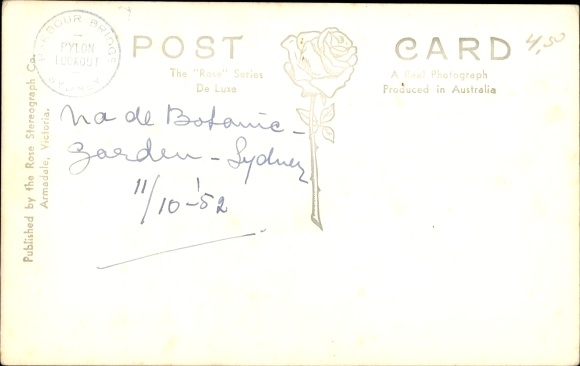 Postcard Australian Koala carrying his koala cub, The Rose Series P. 10479
