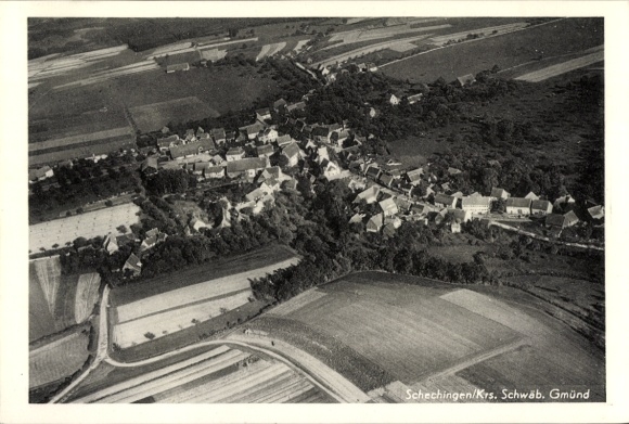 Ak Schechingen in Württemberg, Fliegeraufnahme