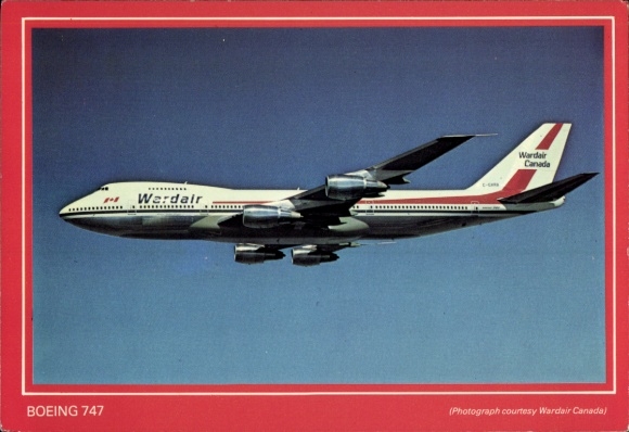 Ak Passagierflugzeug Wardair Canada, Boeing 747