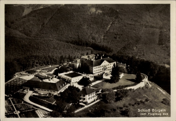Postcard Obereggenen Schliengen in the Black Forest, Bürgeln Castle, aerial photograph
