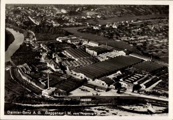 Postcard Gaggenau in the Murgtal Black Forest, Daimler Benz AG, aerial photograph