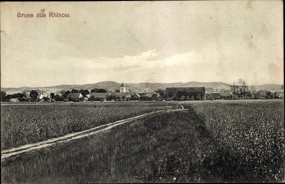 Postcard Rhinow Havelland, Panorama