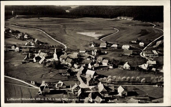 Postcard Rötenbach Friedenweiler in the Black Forest, aerial photograph