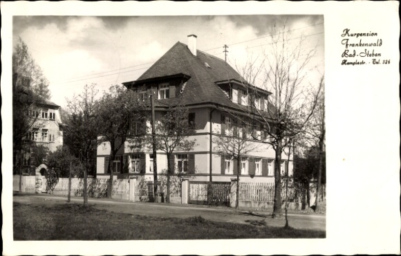 Postcard Bad Steben, Kurpension Frankenwald