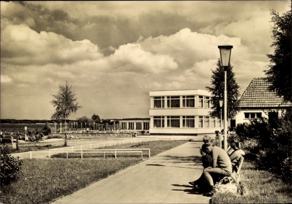 Postcard Sternberg in Mecklenburg, consumption beach restaurant