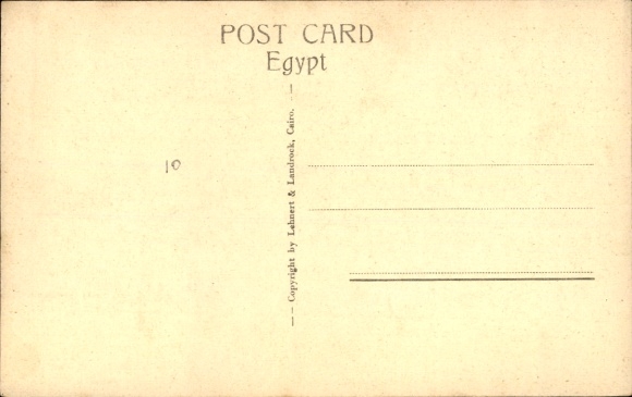 Postcard Egypt, A veiled woman carries a child on her shoulder, Lehnert & Landrock 1081