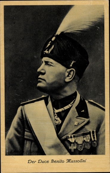 Ak Duce Benito Mussolini, Portrait, Uniform, Orden