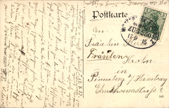 Postcard Dömitz, view into the Torstraße, children