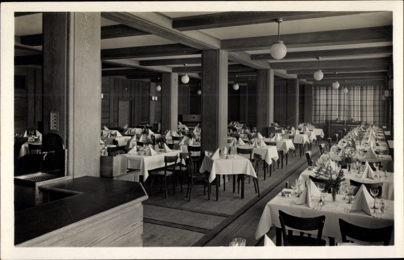 Ak Schneefernerhaus Bayern, Speisesaal, Sporthotel