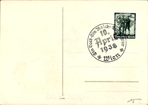 PC Austria returns home, Greater Germany, Anschluss 10 April 1938, coat of arms