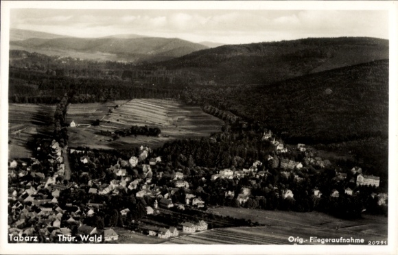 Postcard Tabarz in the Thuringian Forest, aerial photograph