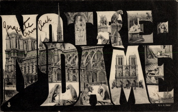 Letters Postcard Paris IV Ile de la Cité, Notre Dame Cathedral