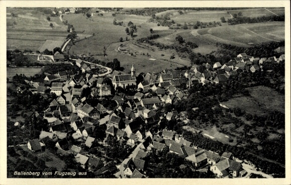 Postcard Ballenberg Schlageten St. Blasien in the Black Forest, aerial view of houses, rural U